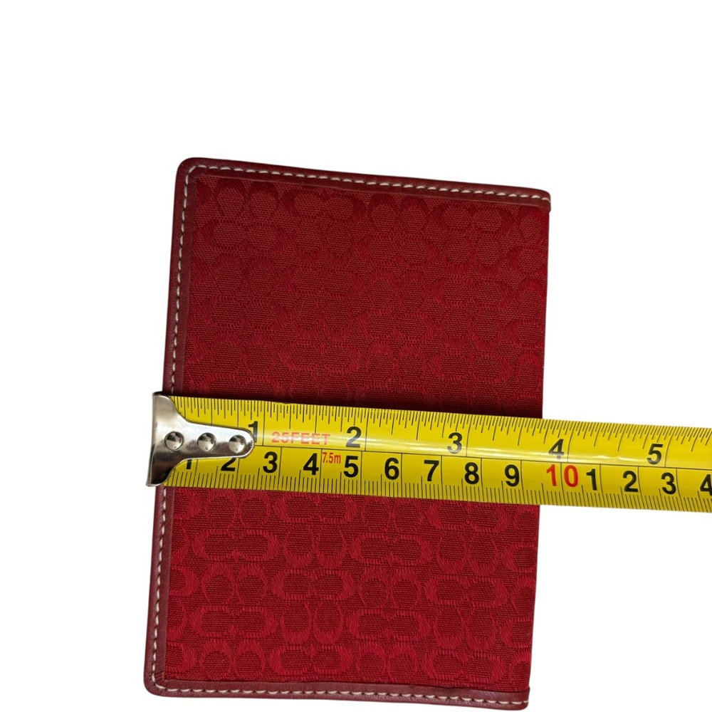 Coach vintage y2k red passport wallet cover NEW NWT WOW - Picture 6 of 7